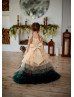 Elegant Beaded Lace Tulle Flower Girl Dress